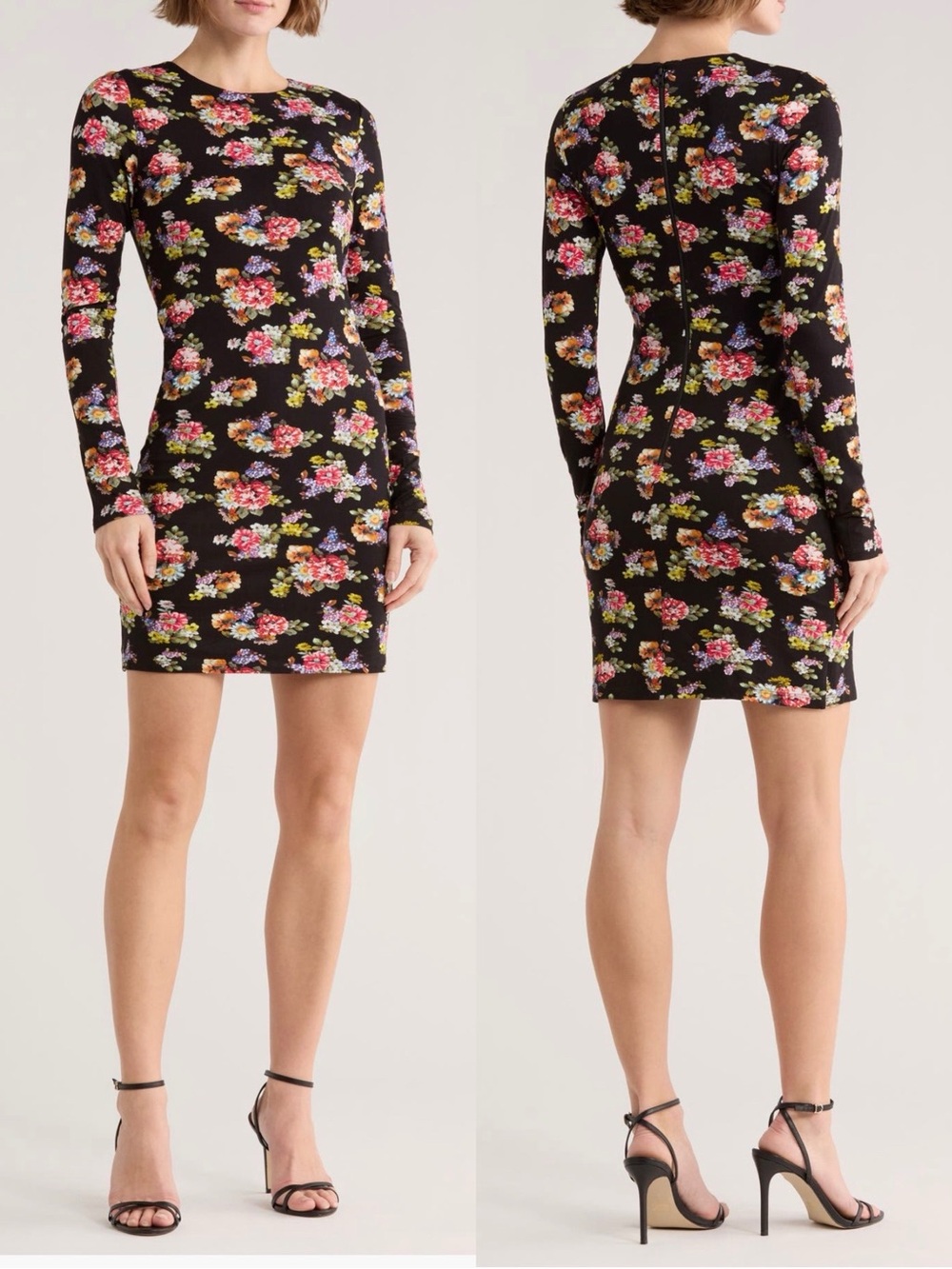ALICE + OLIVIA Delora Floral Long Sleeve Dress
MAGNOLIA FLORAL BLACK, Size 6 NWT